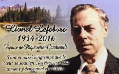 Hommage  à Monsieur Lionel Lefebvre prospecteur émérite